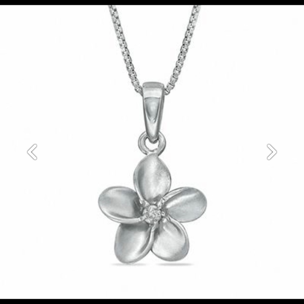 Zales Diamond Accent Flower Pendant Necklace